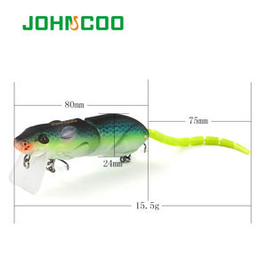 Señuelo de Pesca JOHNCOO de 80 mm y 15,5 g, Artificial, de Plástico, de 2 Segmentos, en Forma de Ratón/Rata, para Lucio y Lubina - Product Image 2