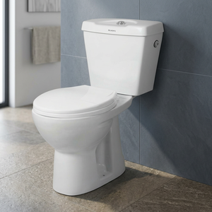 ชุดสุขภัณฑ์เซรามิกคุณภาพสูงแบบสองชิ้น ระบบ P-Trap แบบ Dual Flush Washdown ดีไซน์ยุโรป - Product Image 5