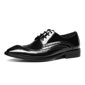 Chaussures Oxford habillées décontractées pour hommes, en cuir véritable brillant, imperméables, légères, nouvelle arrivée, marque personnalisée de luxe, logo personnalisé - Product Image 2