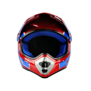 OFUN Red Full Face Motorcycle Motocross Safety ABS Helmet Casco Moto