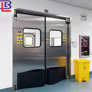 工业餐厅洁净室双作用碰撞碰撞无冲击钢交通门金属摆动碰撞门 - Product Image 1