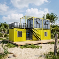 Precio de Fábrica SKYLINE Casa Contenedor Plegable de 20 pies, Edificio de Oficinas Modular Prefabricado de Paquete Plano, Alojamiento Portátil para Trabajadores, Campamento Laboral