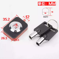 Serrure de porte d'ascenseur en acier DC24V au design moderne avec clé pour ascenseurs Mitxxxxshi - Pièces de rechange pour ascenseur de villa Guangda D204