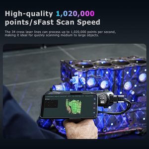 Creality Raptor x สแกน3D 0.02มม., สแกน60fps Wi-Fi 6ไร้สาย34 + 7เลเซอร์สีฟ้า NIR สแกนเนอร์3D แสง - Product Image 4