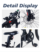 Vélo de montagne électrique allemand, moteur sans balais 250W, 7 vitesses, autonomie 60 km, cadre en alliage d'aluminium, fourche à suspension, style sportif