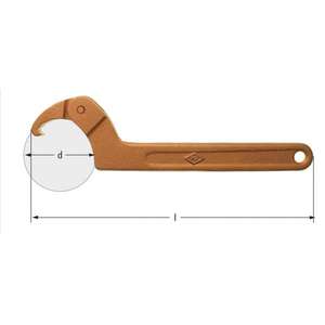 AMPCO - CV2100B Clé à crochet réglable, cuivre au béryllium (métrique) CLÉS HEX NON ÉTINCELLES, CLÉS À CROCHET ET - Product Image 1