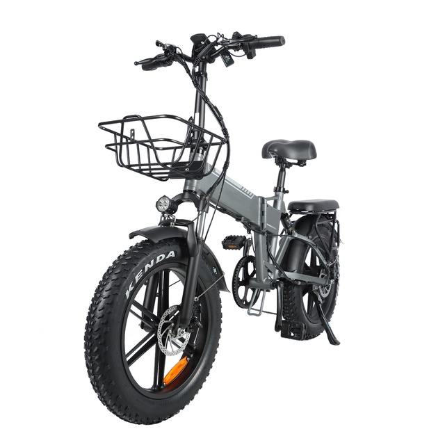 EU Warehouse 500W 7 Speed Mini Electric Folding Bike Aluminum Alloy 48V Lithium Battery Fat Tire 20"x4.0" Wheel Brushless Motor