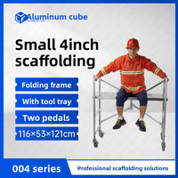 Plateforme d'échafaudage mobile pliable en aluminium avec freins, chariots à roulettes, échafaudage de construction portable, établi et plateau à outils