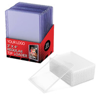 Pack of 25 3" X 4" Kpop Album Photocards Trading Cards TCG <strong>Custom</strong> Logo Packaging Toploader <strong>Top</strong> Loaders