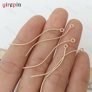 14K Vàng Đầy Đồ Trang Sức Vĩnh Viễn Phát Hiện Cong Lấp Lánh 9 Chân Mắt Kim Cho Tự Làm Bông Tai Mặt Dây Chuyền Làm - Product Image 1