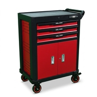 Armoire à outils en acier de qualité supérieure ODM/OEM à 3 tiroirs avec portes doubles, coffre de rangement roulant pour garage