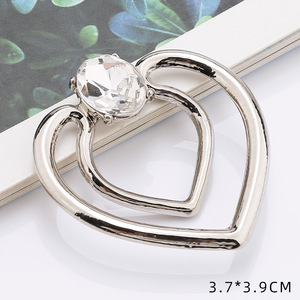 Boucles carrées en alliage de zinc, revêtement métallique durable, effet diamant et perle, pour t-shirts et vêtements - Product Image 6