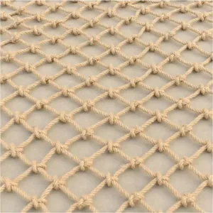 Usine de haute qualité chanvre naturel manille <span class=keywords><strong>corde</strong></span> <span class=keywords><strong>escalade</strong></span> <span class=keywords><strong>filet</strong></span> de cargaison enfants sécurité <span class=keywords><strong>filet</strong></span> de jute - Product Image 3