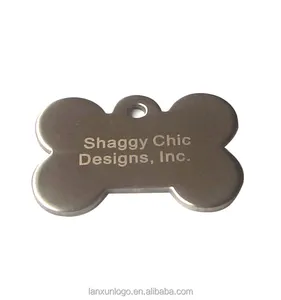 Etichette di fornitura di fabbrica dog Double Sided molti colori etichetta per bagagli laser metallo alluminio anodizzazione targhetta per cani vuota