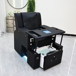 Pedicure Chair with <b>Folding</b> Nail <b>Table</b> New Luxury Pedicure Chair Led Lighting Foot Spa Chair Manicure Pedicure Chair - Product Image 6