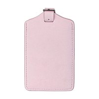 Étiquette de bagage de voyage élégante et de haute qualité en cuir PU avec couleur Pantone personnalisée pour valise