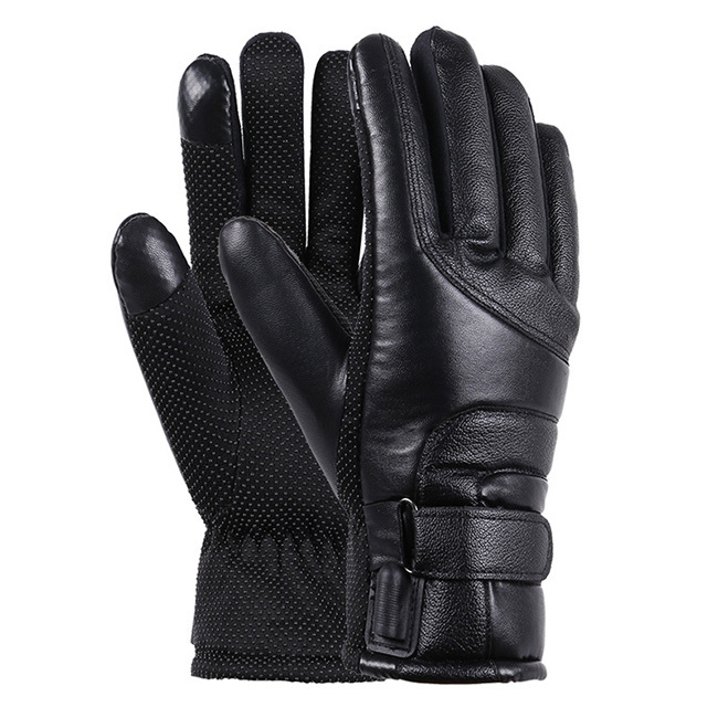 Цветная кожаная электрическая многофункциональная водонепроницаемая ветрозащитная тонкая перезаряжаемая Лыжная перчатка с подогревом для мотоцикла с usb