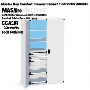 Fami Master Key Comfort <b>Drawer</b> Cabinet 1020x598x2000 Mm 3 <b>Drawers</b> <b>Tool</b> Storage Pure White Ral9010 - Product Image 3