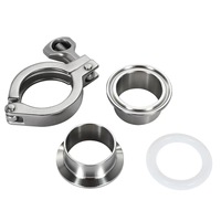 Ensemble de colliers de serrage sanitaires en acier inoxydable SS 304 316 à connexion rapide Tri-Clamp