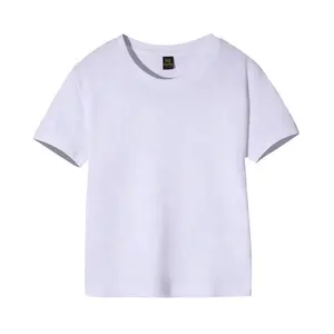 Летняя Корейская версия, Детская футболка с коротким рукавом, 100% 200 г, хлопковая Простая белая футболка на заказ для детей и взрослых