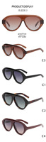 Lunettes de soleil polarisées ADE WU VS9032S populaires à grande monture en acétate, de marque haut de gamme européenne et américaine, design tendance rétro