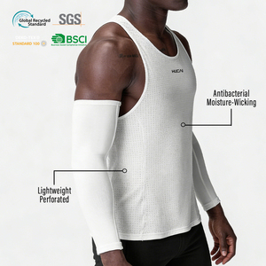 <span class=keywords><strong>Camiseta</strong></span> Deportiva de <span class=keywords><strong>Gimnasio</strong></span> para Hombre, Reflectante, de Alta Calidad, con Logotipo Personalizado OEM de HUCAI, Perforada con Láser, para Fitness y Running - Product Image 3