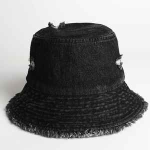 BSCI vente en gros Vintage Denim seau chapeau lavage jean Denim <span class=keywords><strong>Bob</strong></span> chapeau Support personnalisation avec broderie Logo Patch sur chapeau - Product Image 4