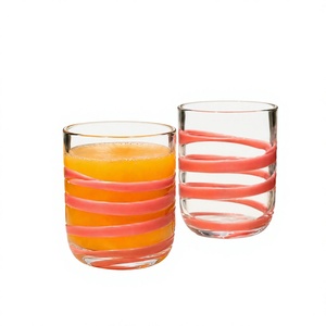 Handmade Modern Borosilicate 280ml Clear Portable Reusable Drinking Tumblers Lead-Free Whisky <b>Water</b> Juice <b>Glasses</b> Bulk - Product Image 2