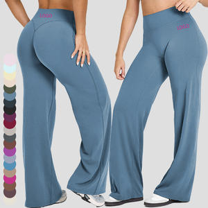 Leggings da Yoga a vita alta per allenamento Fitness larghi e dritti pantaloni sportivi estesi leggeri Leggings da donna taglie forti - Product Image 1
