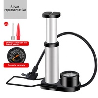 Pièces de Offre Spéciale pour vélo électrique Mini pompe haute pression en plastique argent/noir/bleu/rouge Pompe à vélo portable en aluminium