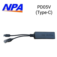 Divisor PoE 5V 2A 10W, Entrada DC44-57V, IEEE802.3af/at 10/100Mbps, Salida Micro USB/Tipo-C, QoS, Apilable, Plug and Play, ANPA, Red IP