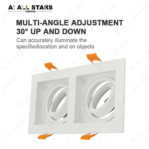 <span class=keywords><strong>Spot</strong></span> lumineux LED carré <span class=keywords><strong>encastrable</strong></span> et réglable, éclairage d'intérieur, luminaire de plafond, angle d'éclairage réglable, G5.3 MR16, GU10 - Product Image 6