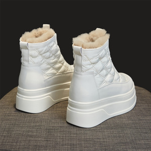 Nuovo inverno Casual da donna stivali da neve caldi foderati di pelliccia alla moda impermeabili ispessiti per terreni innevati con funzione di esaltazione - Product Image 4