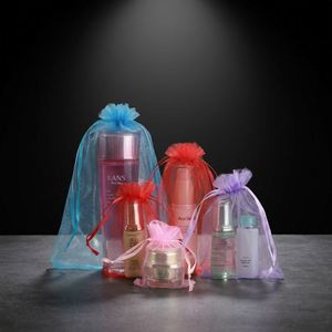 13x18cm Plain Organza <b>Bags</b> Drawstring Jewelry Pouch Small Mesh Multicolor Gift <b>Bags</b> for Wedding Christmas Wrapping China Model - Product Image 3