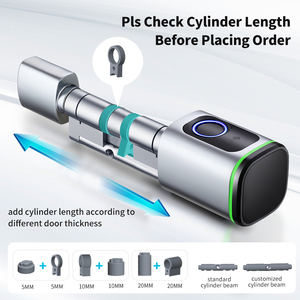 Cerradura Inteligente de Alta Seguridad con Huella Dactilar, Cerradura Digital Ajustable para Puerta de Madera y Acero, Cilindro Tuya EN LA Nube - Product Image 5