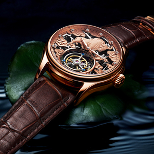 Envío Directo, Reloj de Pulsera Mecánico AESOP Tourbillon Skeleton con Movimiento de Cuerda Manual para Hombre, Reloj de Lujo a Prueba de Agua con Cristal de Zafiro - Product Image 3