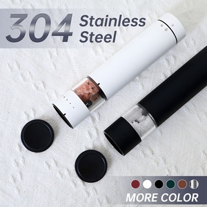 <span class=keywords><strong>Molinillo</strong></span> Eléctrico Portátil de Sal y <span class=keywords><strong>Pimienta</strong></span> con Botón de Pulgar para Una Mano, con Ajuste Externo de Grosor para Barbacoa - Product Image 4