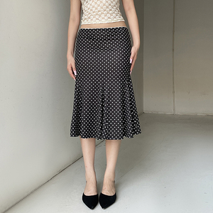 Minifalda Bodycon de Cintura Baja con Volantes y Estampado de Puntos, Estilo Vintage Sexy Y2K para Mujer, Venta al por Mayor - Product Image 3