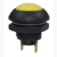 Klaxon momentané à bouton poussoir en métal pour motocyclette, bouton-poussoir, résistant à l'eau, pour voiture et bateau, 12V, 16mm, Max, jaune, vert, rouge