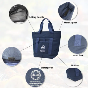 Hochwertige, individuell bedruckbare, nicht gewebte Kühltaschen, Picknick-Thermo-Lebensmittel-Strand-Weinkühltasche, isolierte Kühltasche für Mittagessen - Product Image 2