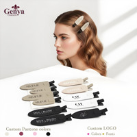 Genya Clips Cheveux Longs 7cm Anti-Plis Personnalisables LOGO Mat, Épingles Anti-Marques 8cm Grandes, Clips à Boucles pour Soins de la Peau