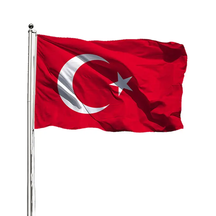 2024 Sports Events 90x150cm Turkish National Flag Wholesale Polyester Turkey Flag