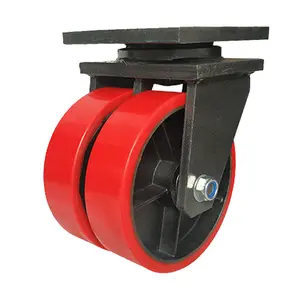 Load 5 tons shipping container casters 12 inch super heavy duty iron core pu caster wheel