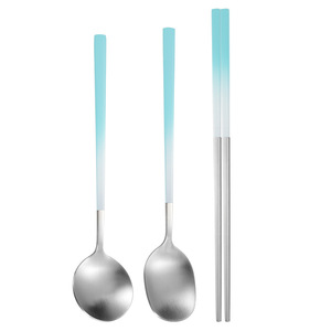 ชุดช้อนส้อมสแตนเลสสีไล่ระดับขัดเงา ทนทาน สำหรับร้านอาหารและโรงแรม - Product Image 5