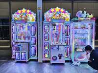 Máquina de garras mini operada con monedas, con premios de caja ciega 'Cielo Colorido' y llaves mágicas, para centros de juego interiores