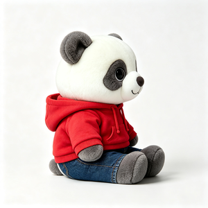 Peluche <span class=keywords><strong>Panda</strong></span> Grigio e Bianco con Felpa Rossa con Zip, Regalo Festivo, Souvenir, Giocattolo di Peluche <span class=keywords><strong>Panda</strong></span> - Product Image 6