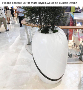 Macetas de flores de forma irregular H010, maceteros modernos de lujo para espacios públicos, decoración con soporte de fibra de vidrio, maceteros grandes para flores artificiales. - Product Image 6
