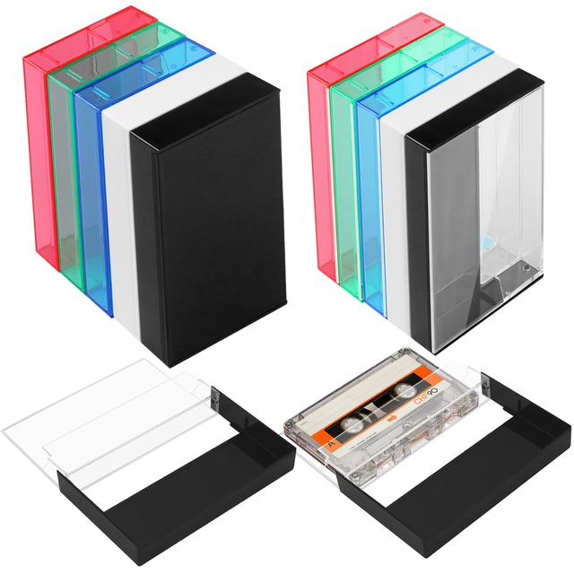 Colorful Cassette Tape Storage Case Replacement  Box Protect & Store Standard Cassette Tapes Storage for Music & Blank Tapes