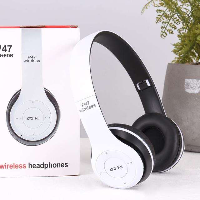 P47 Wireless BT Headphone with Mic High Quality Bass Hifi Stereo Foldable AAC Aviation Gaming Headset IPX4 Waterproof
