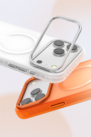 Nouvelle coque de protection antichute avec support magnétique dégradé givré pour iPhone 18 Pro Max, étui de téléphone dégradé avec support métallique
